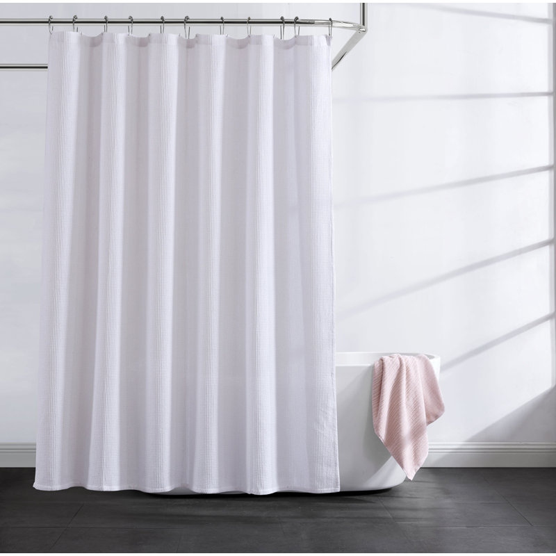 Cole Waffle Cotton Blend Shower Curtain & Reviews Wayfair